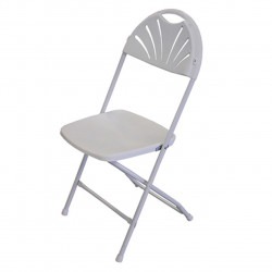 White Fan Back Chair