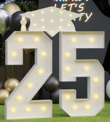 4 Foot Light Up Grad Sign - Class of 2025